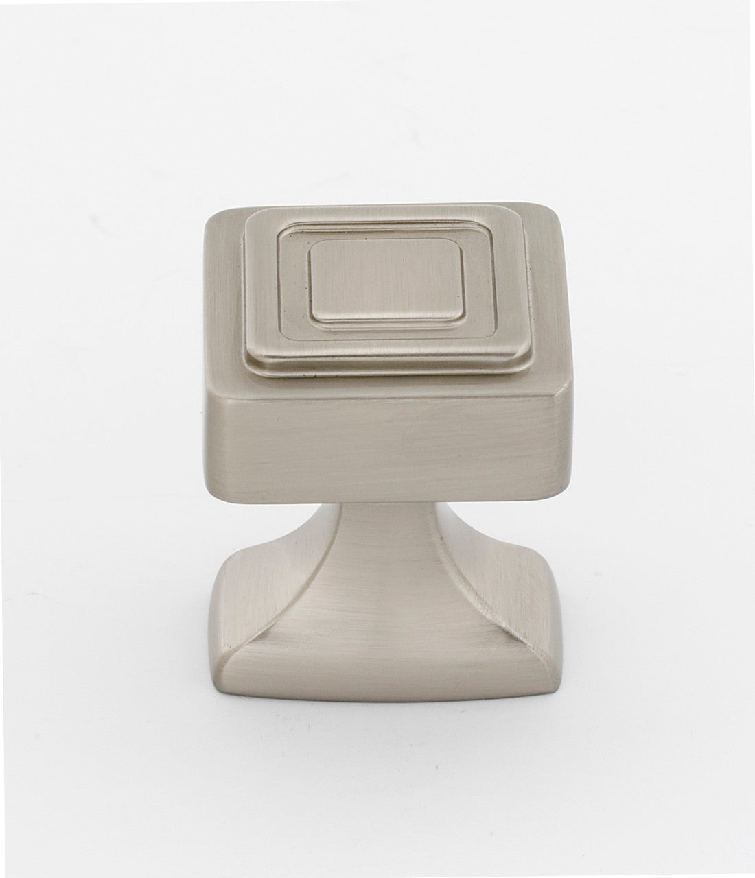 Alno A985-14-SN: 1-1/4" Cube Cabinet Knob - Satin Nickel