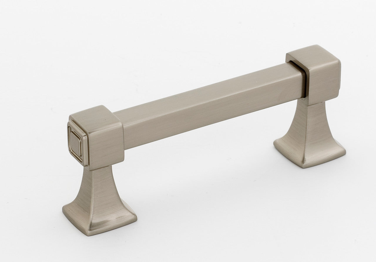 Alno A985-3-SN: 3" cc Cube Cabinet Pull - Satin Nickel