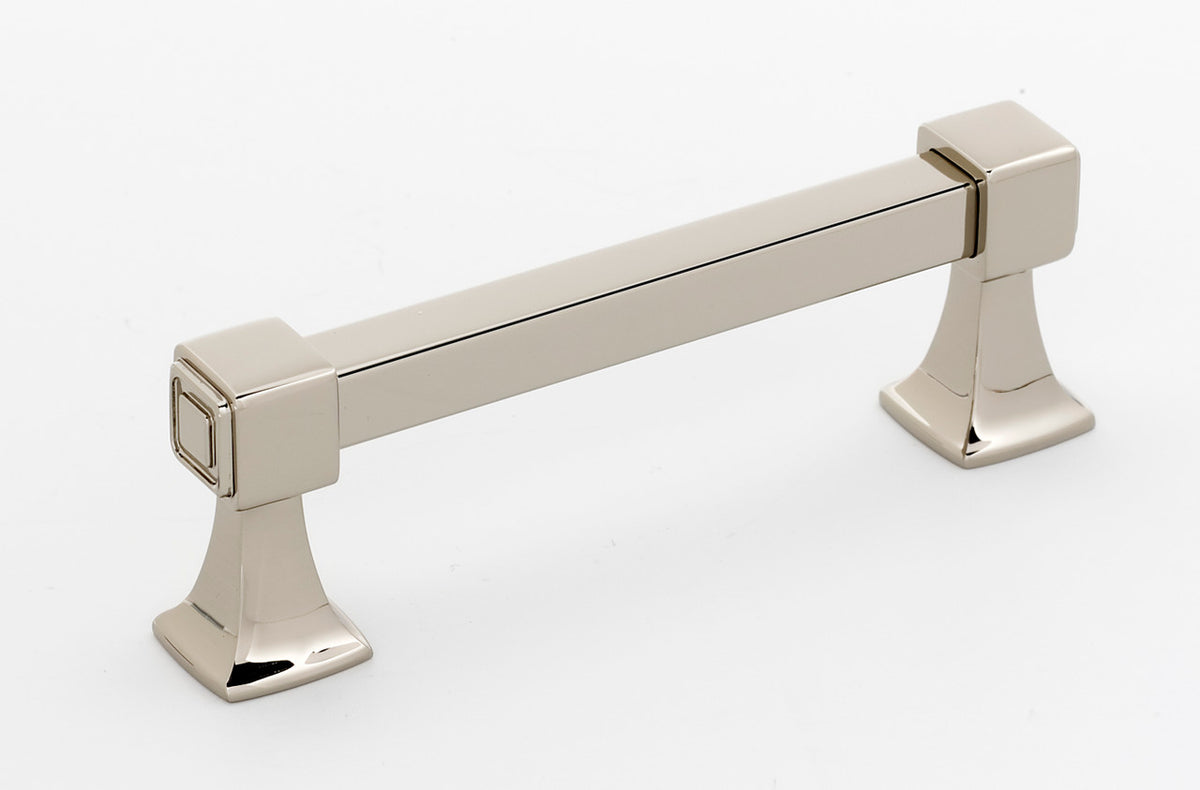 Alno A985-35-PN: 3-1/2" cc Cube Cabinet Pull - Polished Nickel