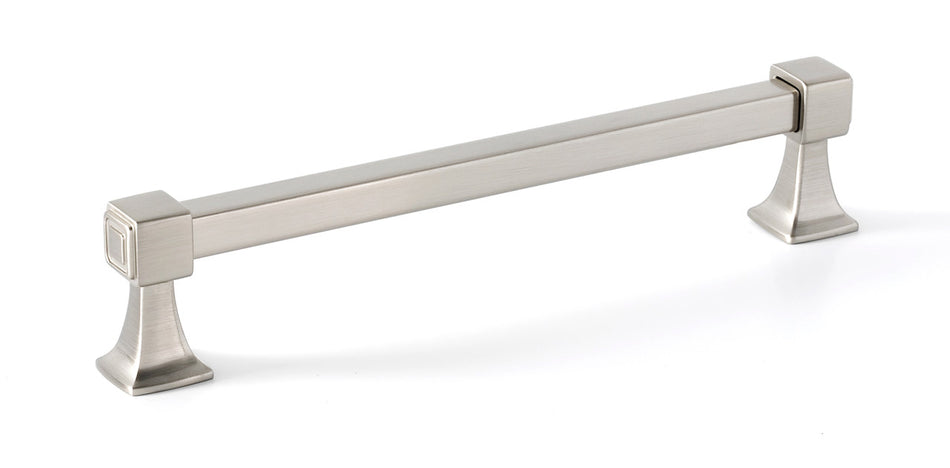 Alno A985-6-SN: 6" cc Cube Cabinet Pull - Satin Nickel