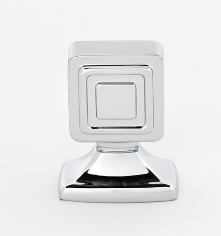 Alno A986-1-PC: 1" Cube Cabinet Knob - Polished Chrome
