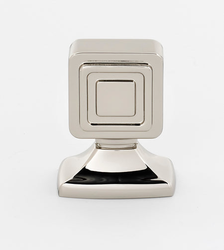 Alno A986-1-PN: 1" Cube Cabinet Knob - Polished Nickel
