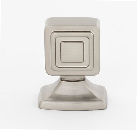 Alno A986-1-SN: 1" Cube Cabinet Knob - Satin Nickel