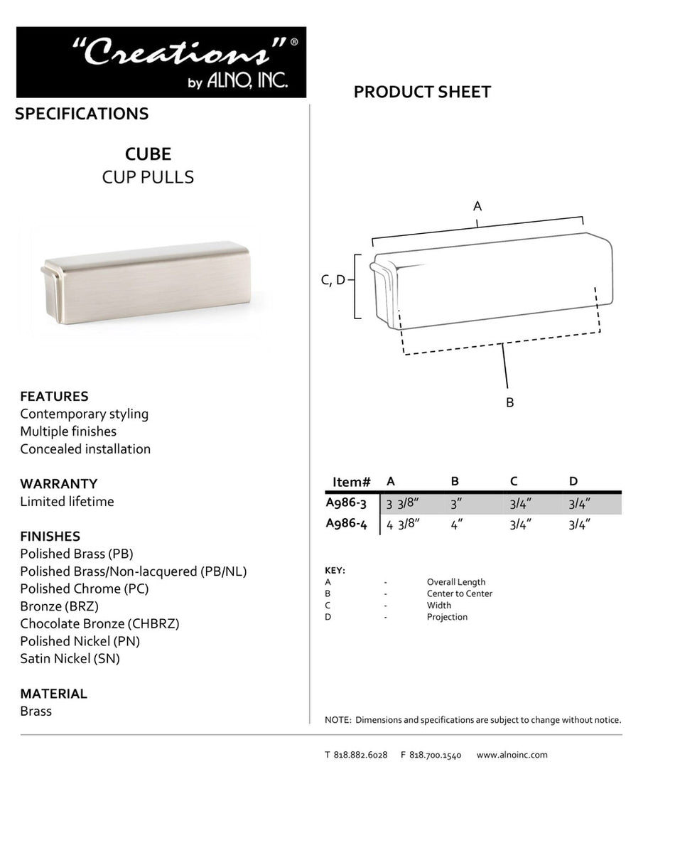 Specificaton Sheet