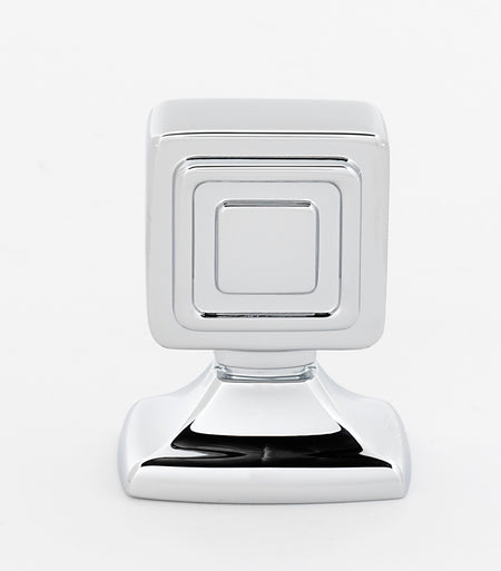 Alno A986-78-PC: 7/8" Cube Cabinet Knob - Polished Chrome