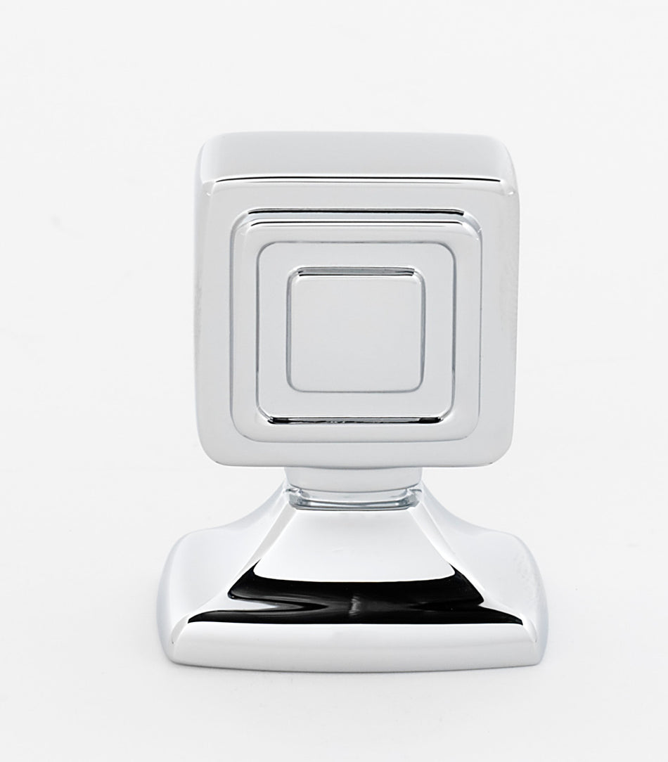 Alno A986-78-PC: 7/8" Cube Cabinet Knob - Polished Chrome