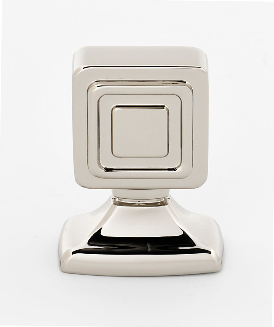 Alno A986-78-PN: 7/8" Cube Cabinet Knob - Polished Nickel