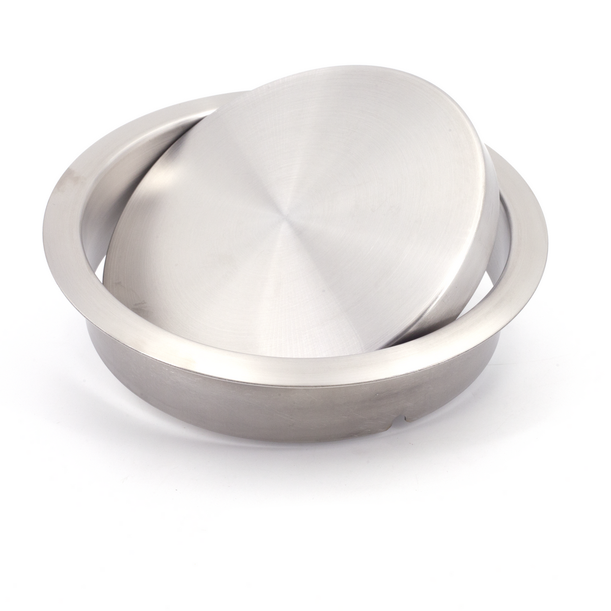 Sugatsune AD-DH015-HL: 170mm Round Multi-Purpose Lid - Satin Stainless Steel