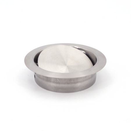 Sugatsune AD-GD011-HL: 136mm Round Multi-Purpose Lid - Satin Stainless Steel