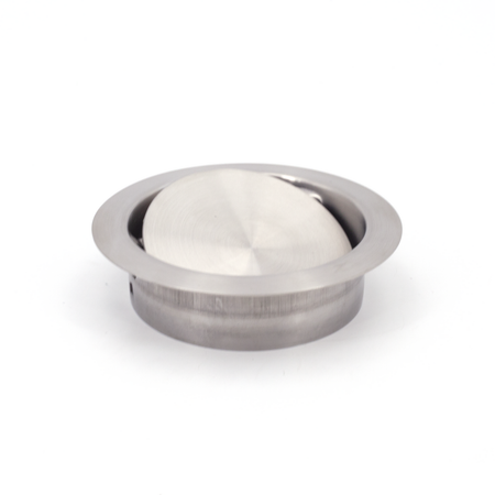 Sugatsune AD-GD011-HL: 136mm Round Multi-Purpose Lid - Satin Stainless Steel