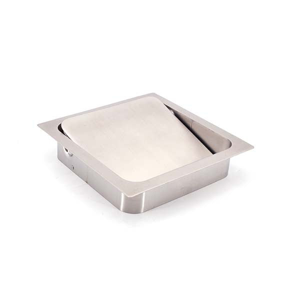 Sugatsune AD-KH020-HL: 220mm Square Multi-Purpose Lid - Satin Stainless Steel