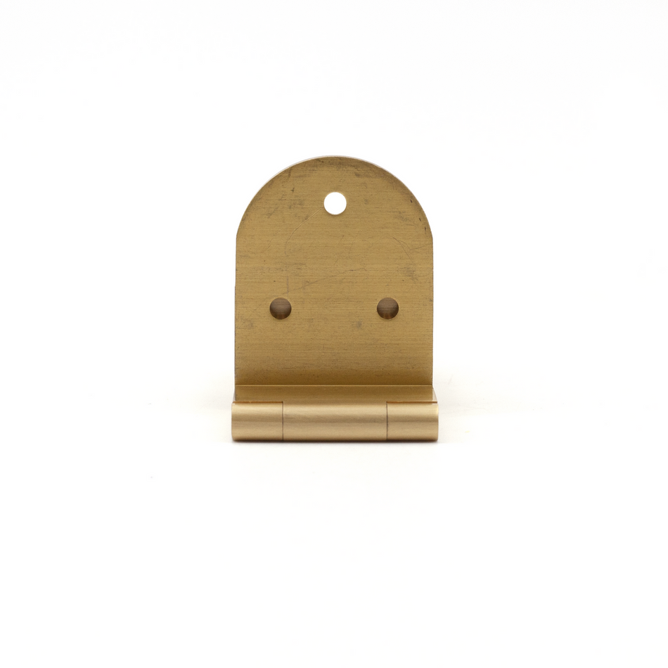 Sugatsune AHB-18/SB: 18.5mm Overlay Door Angle Hinge - Satin Brass