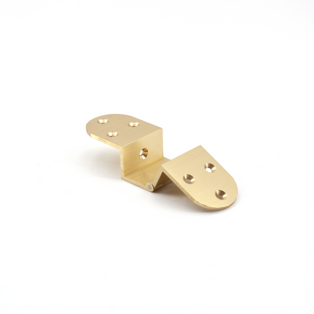 Sugatsune AHB-18/SB: 18.5mm Overlay Door Angle Hinge - Satin Brass