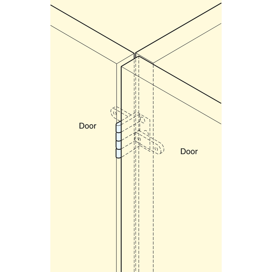 Sugatsune AHW-24-SN: 30.5mm Overlay Door Offset Angle Hinge - Satin Nickel