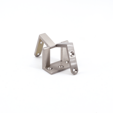Sugatsune AHW-24-SN: 30.5mm Overlay Door Offset Angle Hinge - Satin Nickel