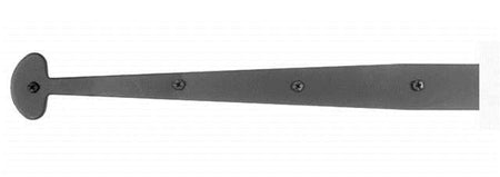Acorn AHYBP: 12" Bean Dummy Strap Hinge - Black Smooth Iron