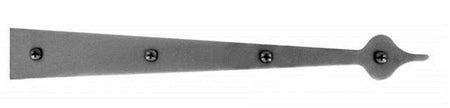 Acorn AIBBP: 14" Spear Dummy Strap Hinge - Black Smooth Iron