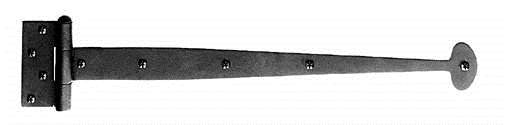Acorn AIPBP: 19-5/8" Bean Strap Hinge - Black Smooth Iron