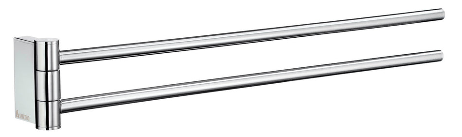 Smedbo AK326: Air Double Swing Arm Towel Bar - Polished Chrome
