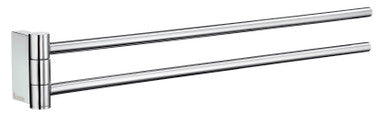 Smedbo AK326: Air Double Swing Arm Towel Bar - Polished Chrome