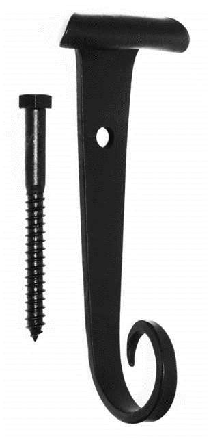 Acorn AKCBQ: 7" Scroll Shutter Dog for Wood (pair) - Smooth Steel