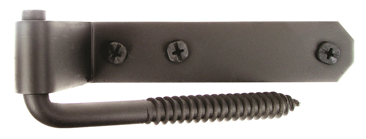 Acorn AKMBR: 6-1/4" Connecticut Style Shutter Hinge (2 pair) - Black Smooth Iron