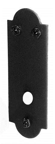 Acorn AKNBP: 4-1/2" Shutter Pintle Backplate, (plate only) - Black Smooth Iron