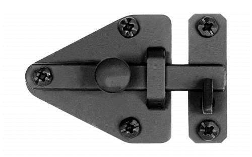 Acorn AL5BR: 2-13/16" Drop Bar Cabinet Latch - Black Smooth Iron