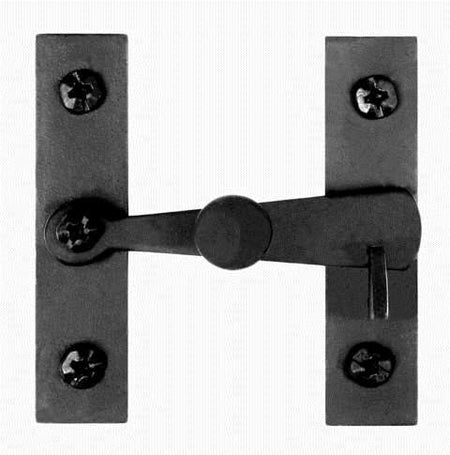 Acorn ALJBR: 2-5/8" Drop Bar Cabinet Latch - Black Smooth Iron