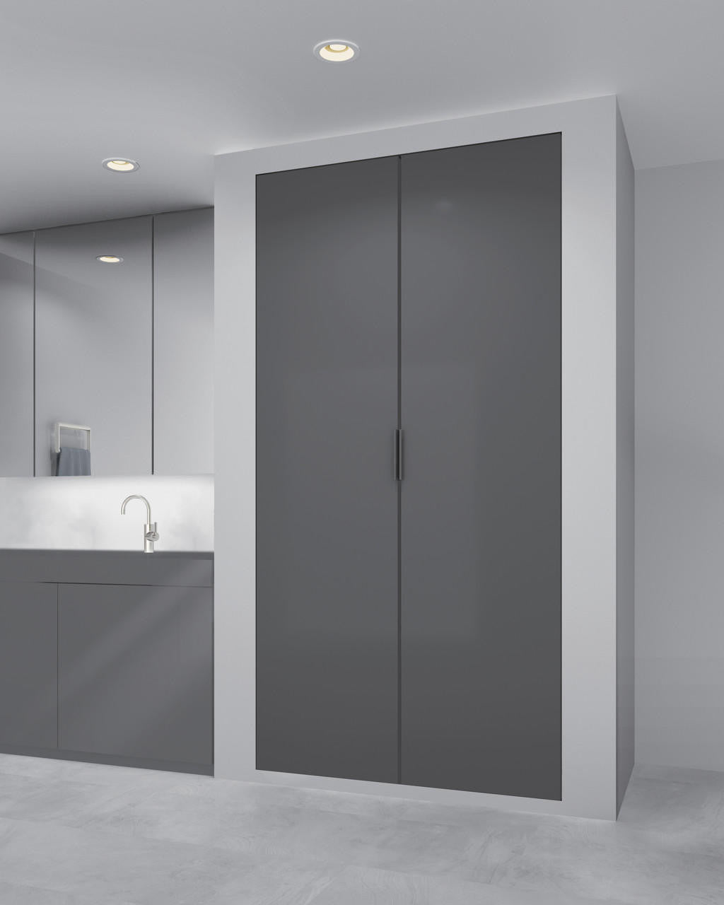 Sugatsune ALT-ST20-D360M-24:Inset Soft-Close Pocket Door System Kit with 24" Slides