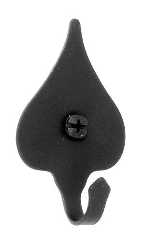Acorn AM3BP: 3" Colonial Heart Hook - Black Smooth Iron