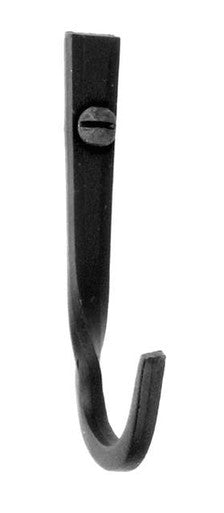 Acorn AM5BP: 3" Colonial Wall Hook - Black Smooth Iron