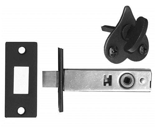 Acorn AMKBP: 2-3/4" Backset Heart Turnpiece & Privacy Bolt - Black Smooth Iron