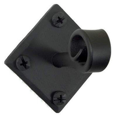 Acorn AMYBP: 2" Scroll Hook with Diamond Backplate - Black Smooth Iron