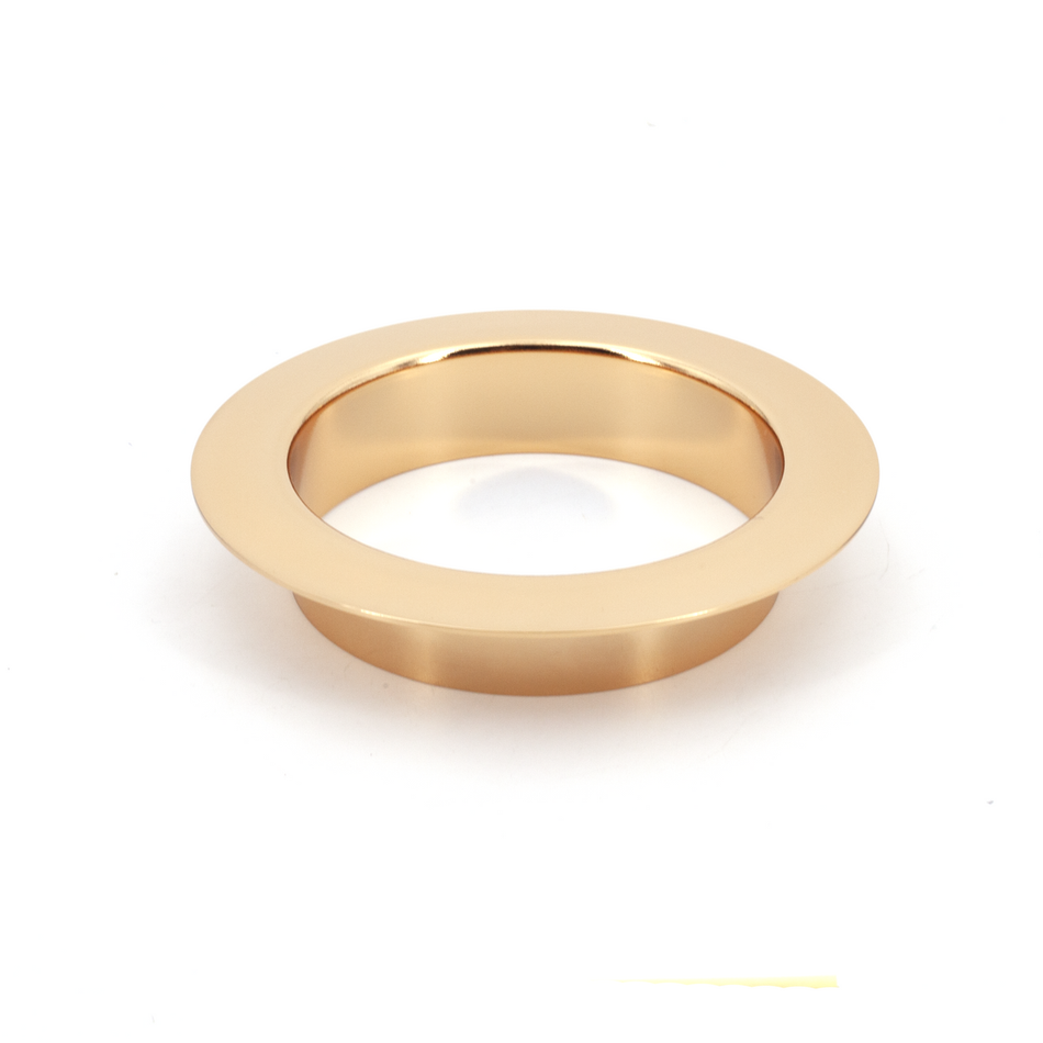 Sugatsune AN-LH008-GP: 112mm Round Multi-Purpose Grommet w/22mm Flange - Gold