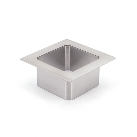 Sugatsune AN-KH005-HL: 82mm Square Multi-Purpose Grommet - Satin Stainless Steel