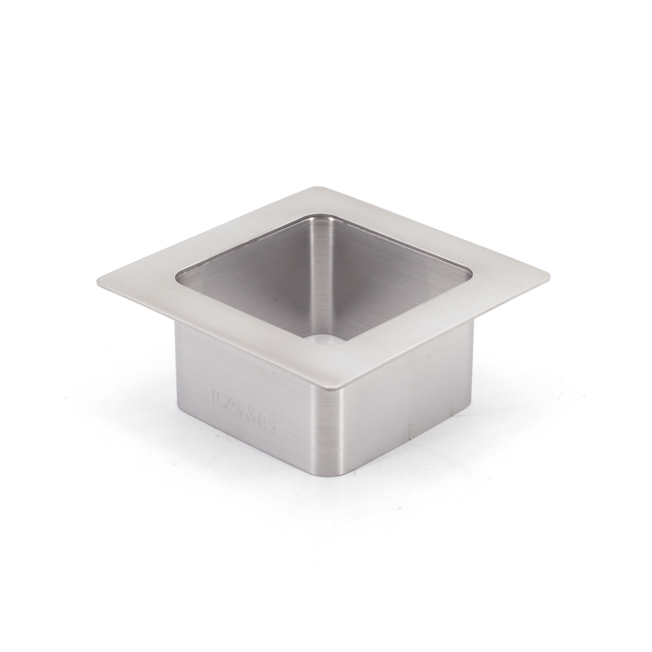 Sugatsune AN-KH005-HL: 82mm Square Multi-Purpose Grommet - Satin Stainless Steel