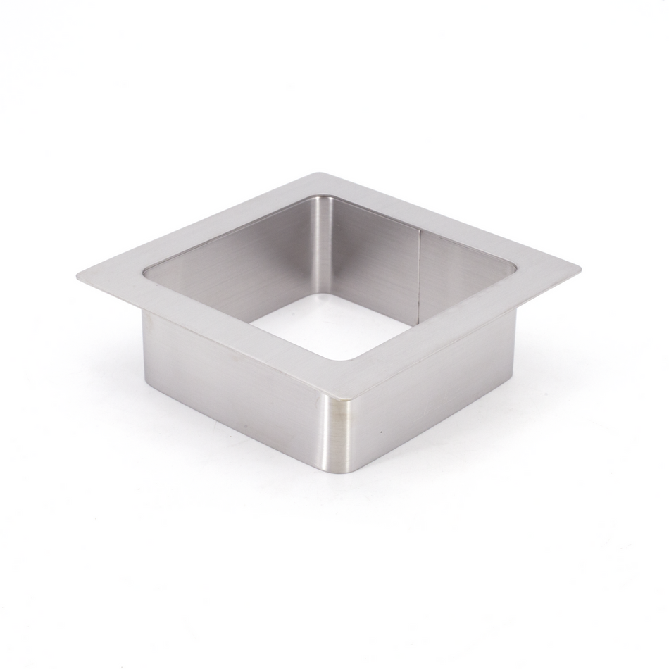Sugatsune AN-KH008-HL: 108mm Square Multi-Purpose Grommet - Satin Stainless Steel