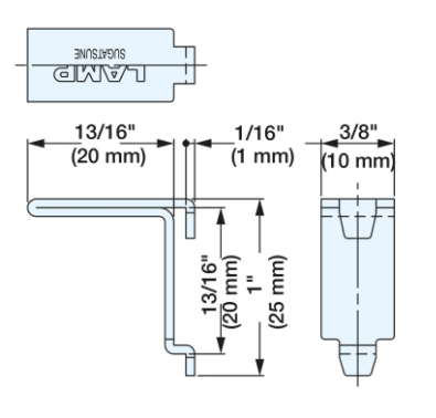 Sugatsune AP-FB20: Shelf Support for AP-1820 Series Shelf Standard - Satin Stainless Steel