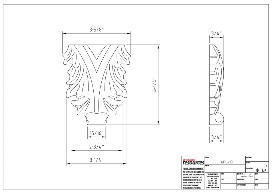 Specification Drawing