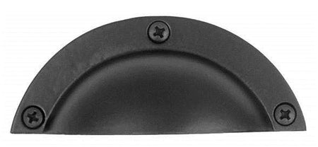 Acorn APUBP: 3-1/2" Bin Cabinet Pull - Smooth Black Iron