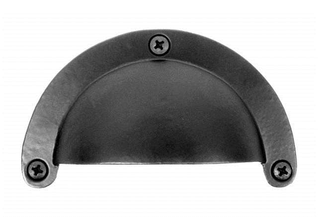 Acorn APVBP: 3-5/8" Bin Cabinet Pull - Smooth Black Iron