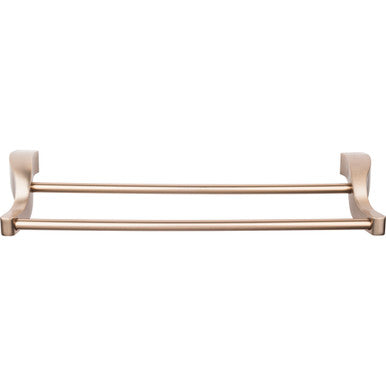 Top Knobs AQ11BB: 30" cc Aqua Bath Double Towel Bar - Brushed Bronze