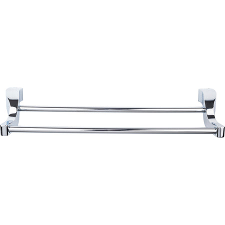 Top Knobs AQ11PC: 30" cc Aqua Bath Double Towel Bar - Polished Chrome