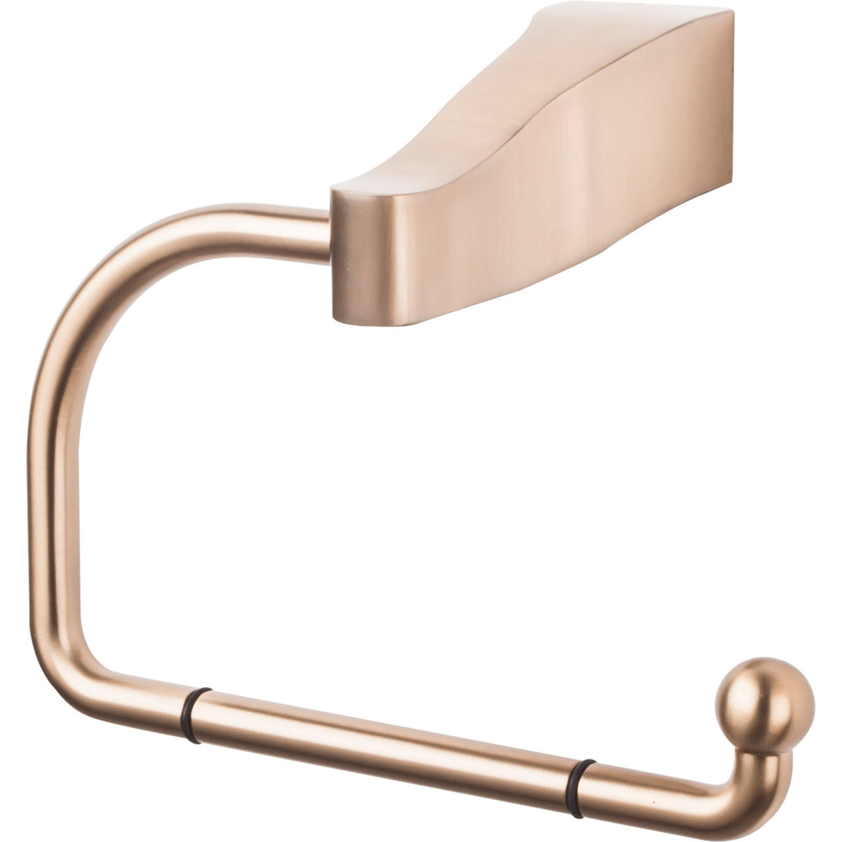 Top Knobs AQ4BB: Aqua Bath Single Arm Tissue Roll Holder - Brushed Bronze