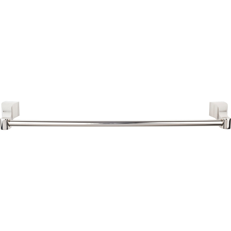 Top Knobs AQ6PN: 18" cc Aqua Bath Single Towel Bar - Polished Nickel
