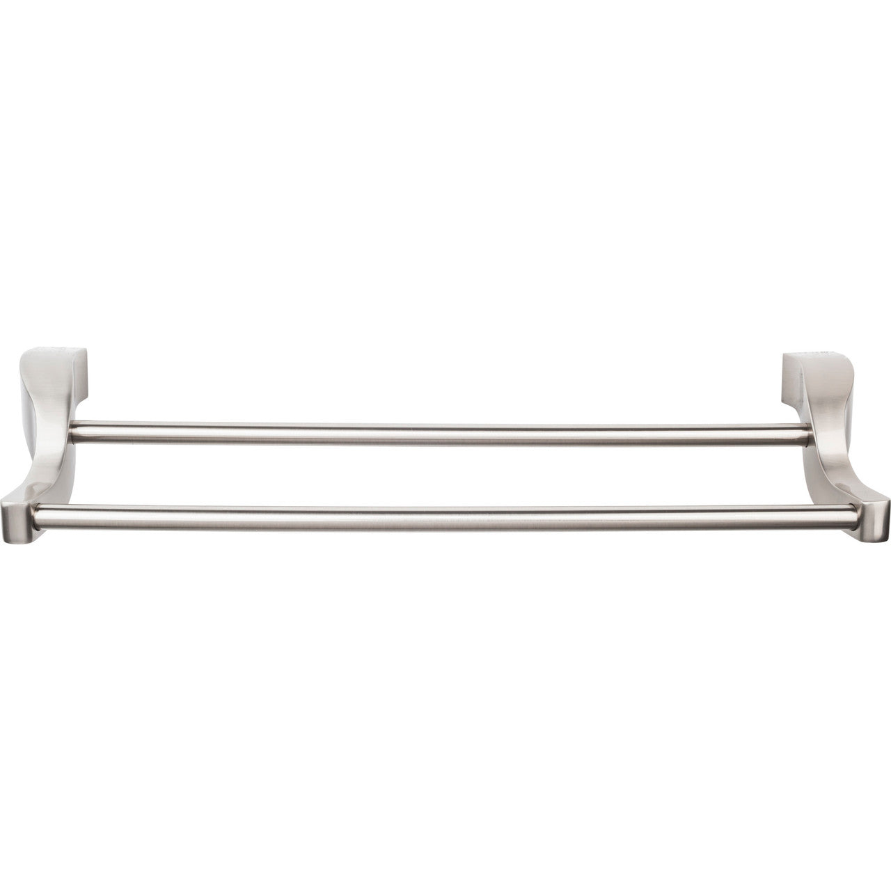 Top Knobs AQ7BSN: 18" cc Aqua Bath Double Towel Bar - Brushed Satin Nickel