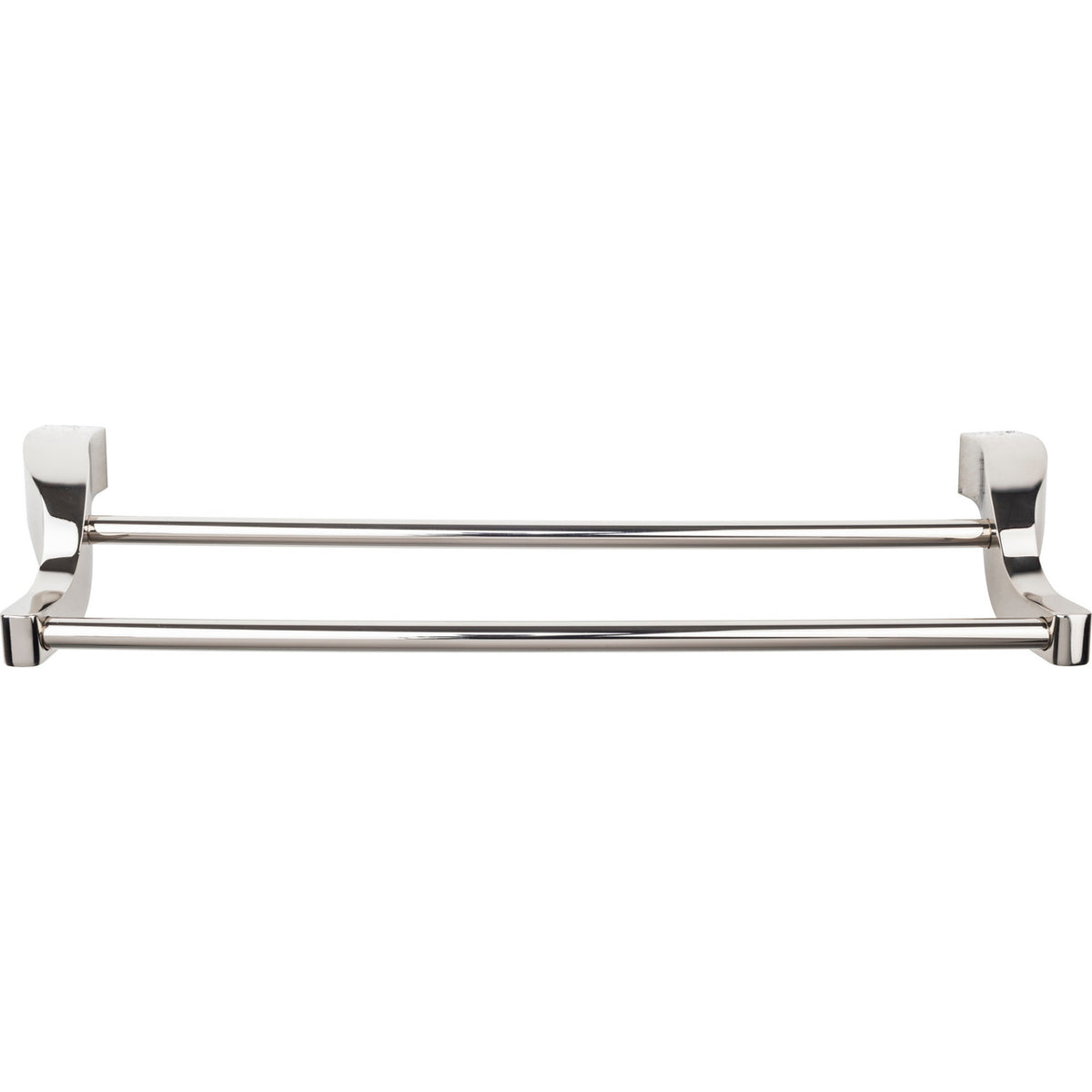 Top Knobs AQ9PN: 24" cc Aqua Bath Double Towel Bar - Polished Nickel