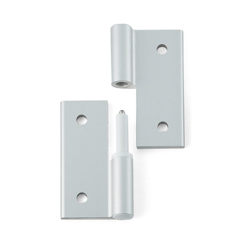 Sugatsune AS-HG-AL-NR4040: 64mm Aluminum Lift-Off Hinge (right) - Matte Silver