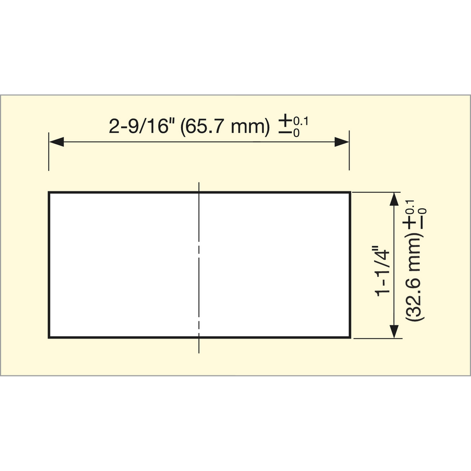 Sugatsune AT-70-I: 62.5mm Square Recessed Cup Pull - Ivory